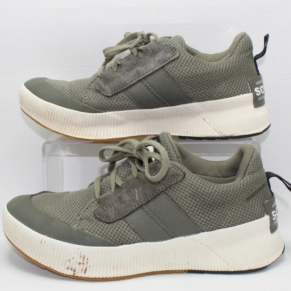 Sorel‎ Out N About III Low Waterproof Sneakers Sage Green Womens 7.5 NL4860-397